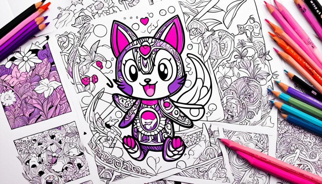 A screenshot of an online Kuromi coloring book