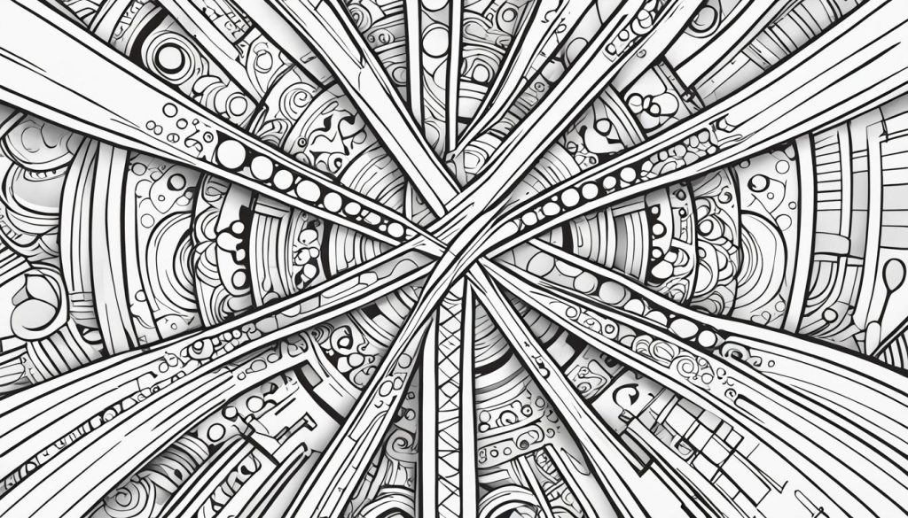 Abstract Cross Coloring Page