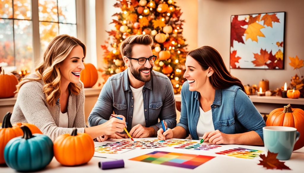 Adults enjoying Disney fall coloring book