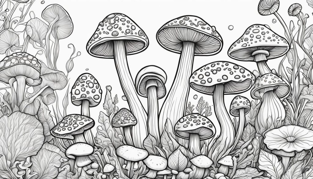 Advanced Mushroom Coloring page