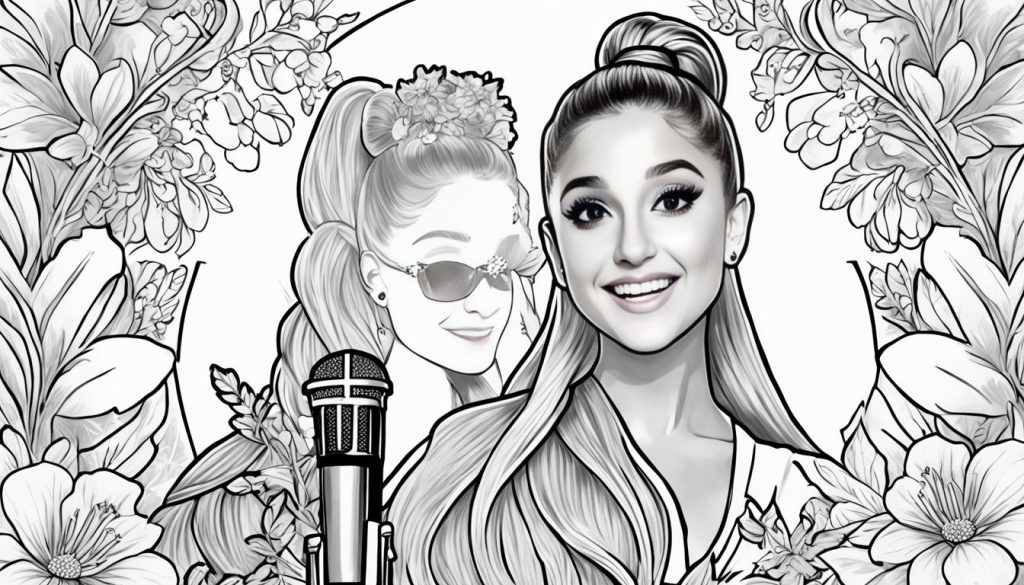 Ariana Grande coloring page ideas
