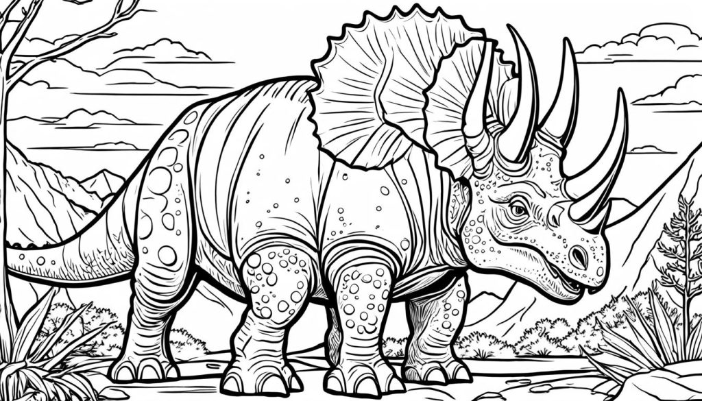 Art of Coloring: Triceratops