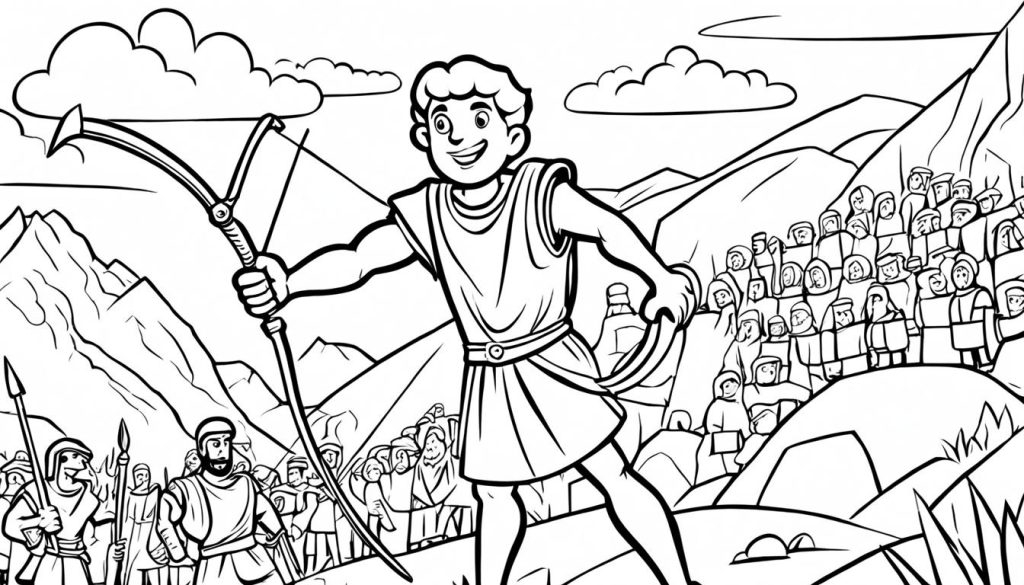 Bible scenes coloring pages