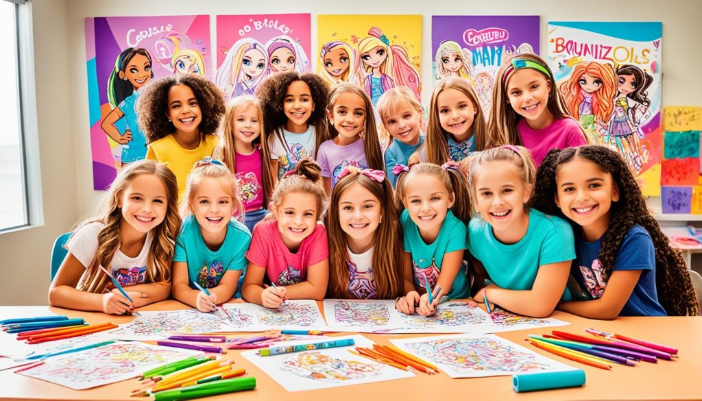Bratz dolls coloring activities