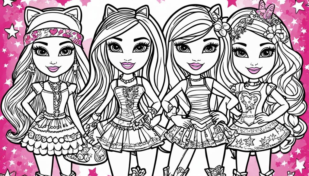 Bratz dolls coloring poster
