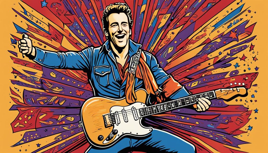 Bruce Springsteen art print color palette