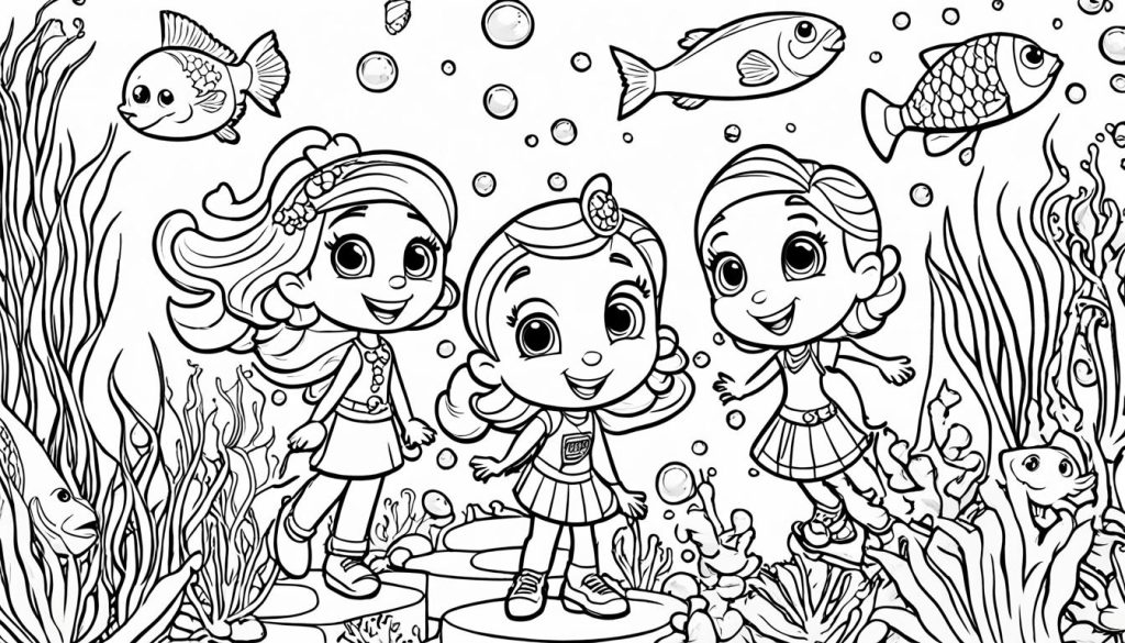 Bubble Guppies Coloring Pages for Kids