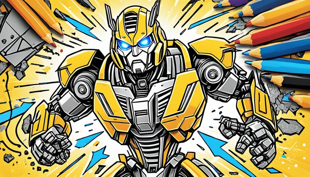 Bumblebee transformer color pages