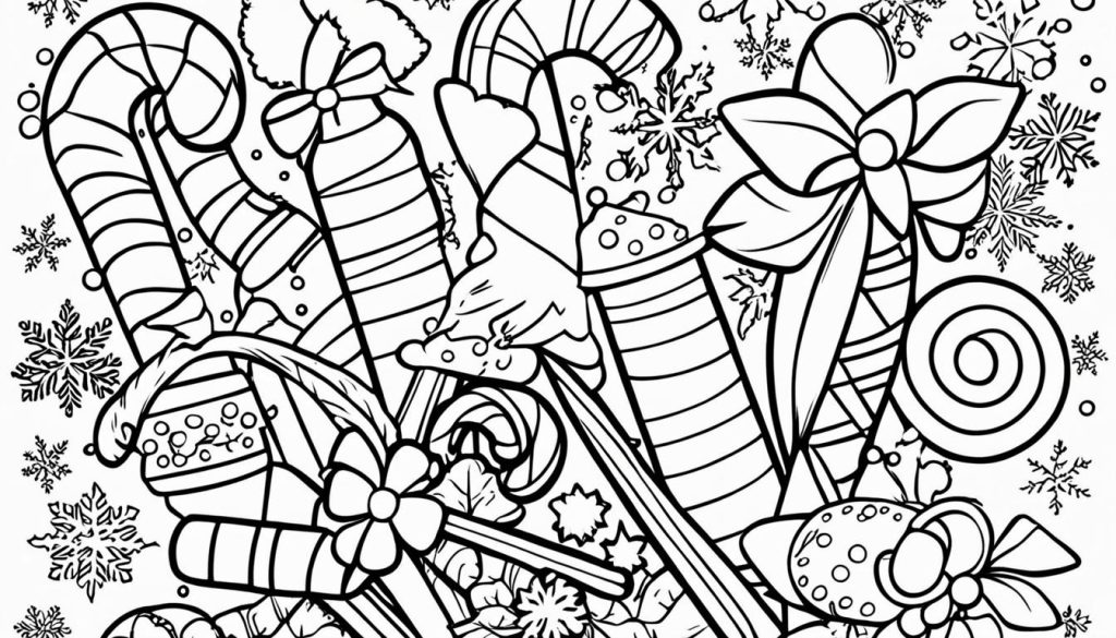 Candy Cane Coloring Pages