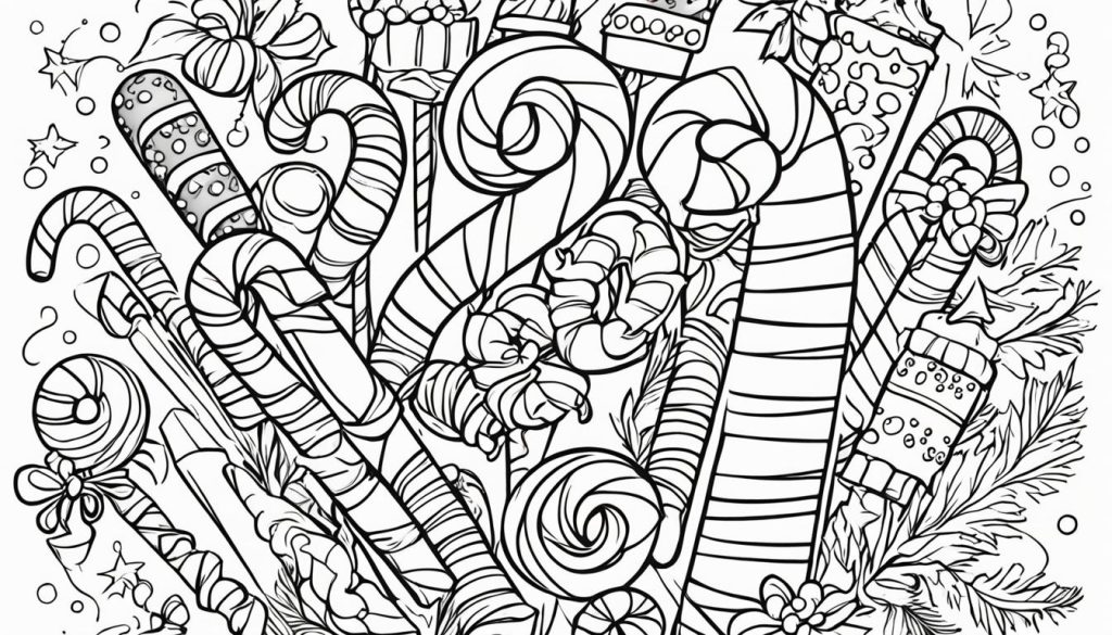Candy cane coloring pages