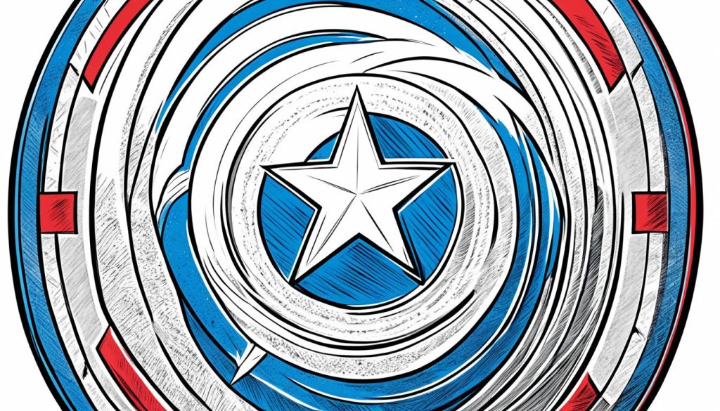 Captain America Shield Coloring Image