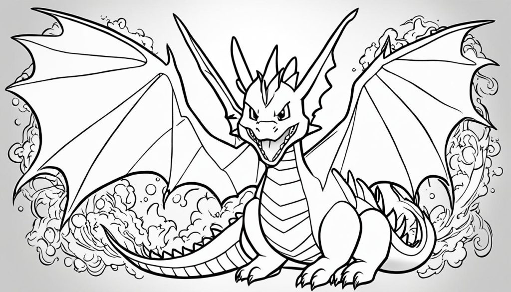 Charizard Pokemon art coloring printables