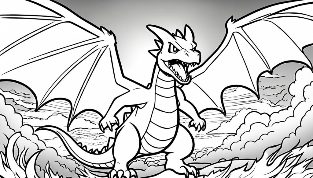 Charizard Pokemon coloring pages color book art print
