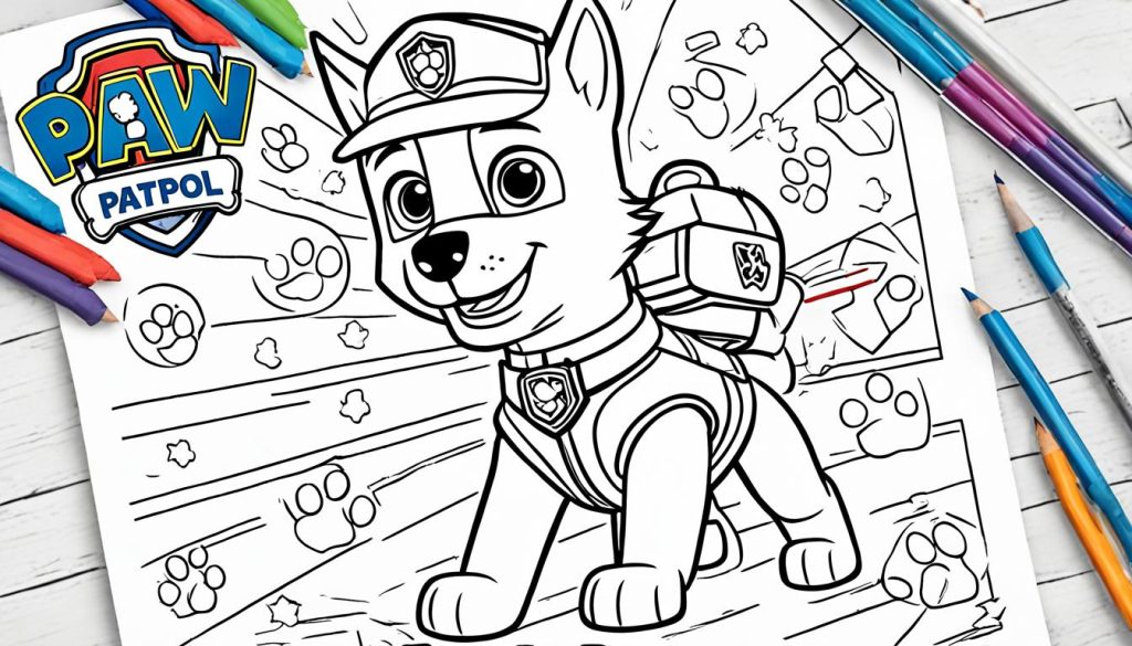 Chase Paw Patrol Printable Coloring Sheets
