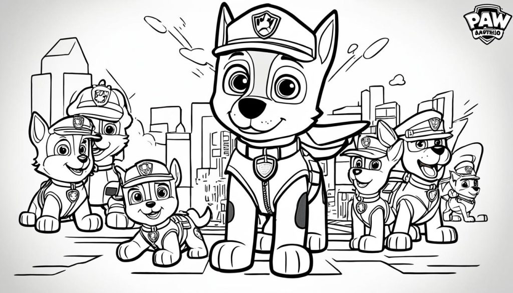 Chase Paw Patrol Printable Coloring Sheets
