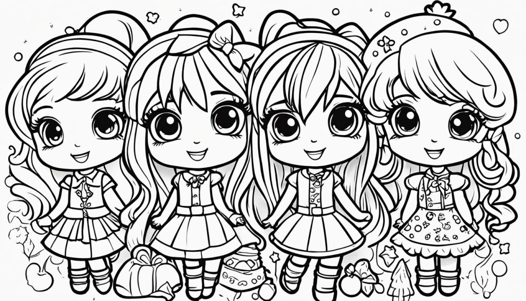 Chibi coloring pages collection