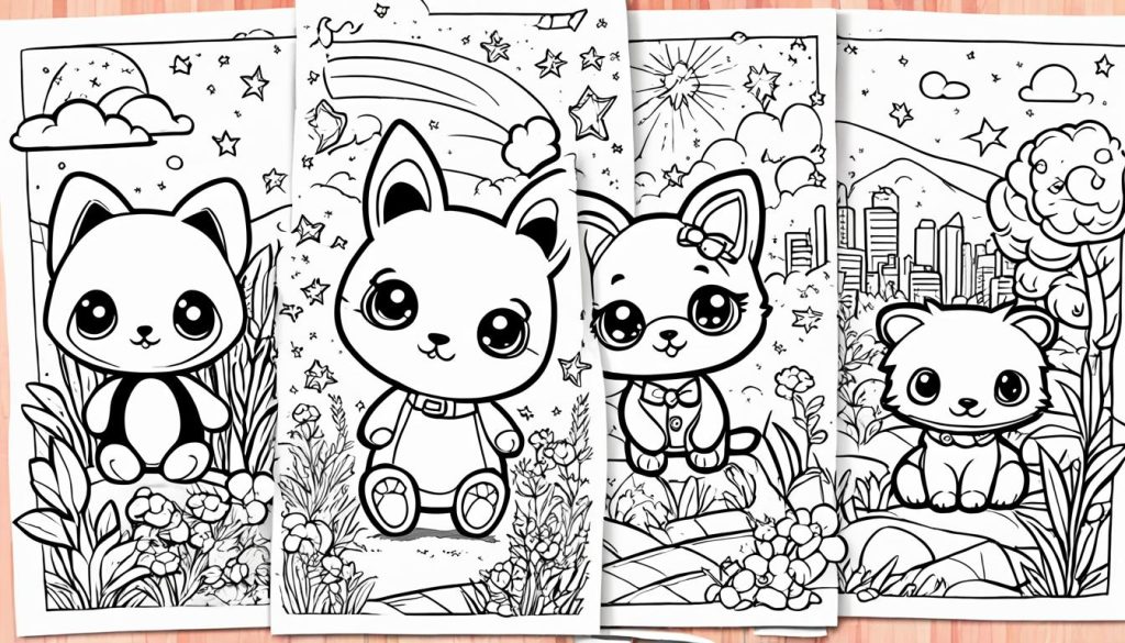 Chibi coloring pages for kids