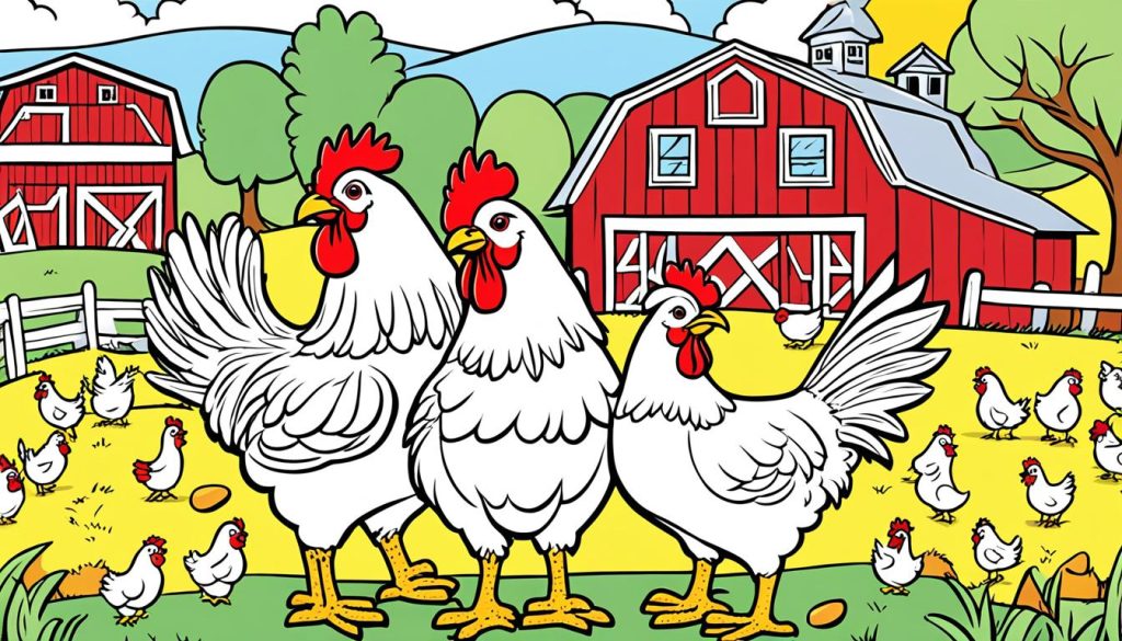 Chicken coloring pages