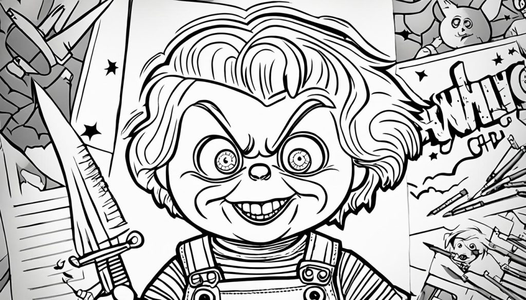 Chucky coloring book designs