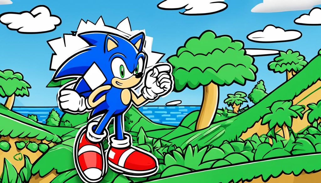 Classic Sonic coloring pages and crafts