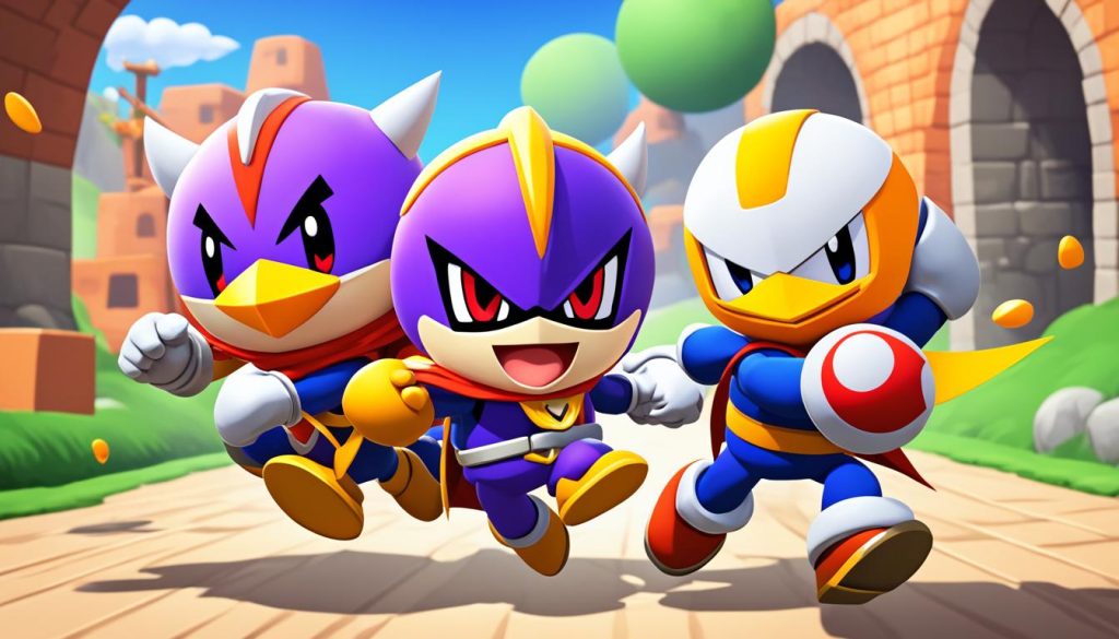 Coloring page of Meta Knight and Bandana Waddle Dee