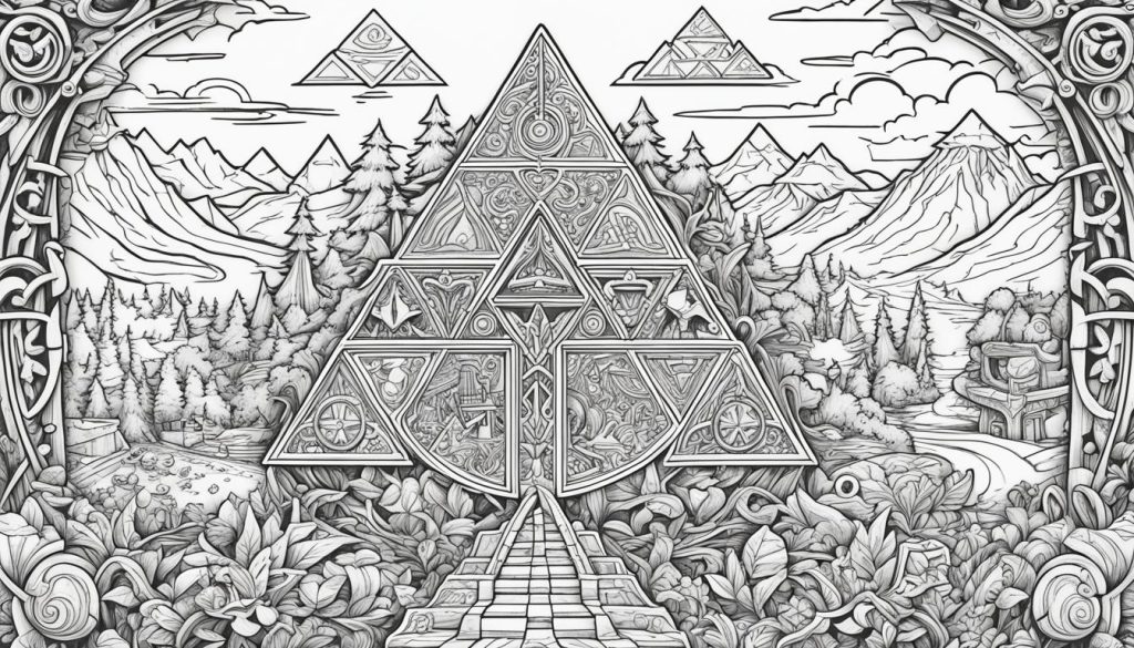 Complex Zelda coloring page