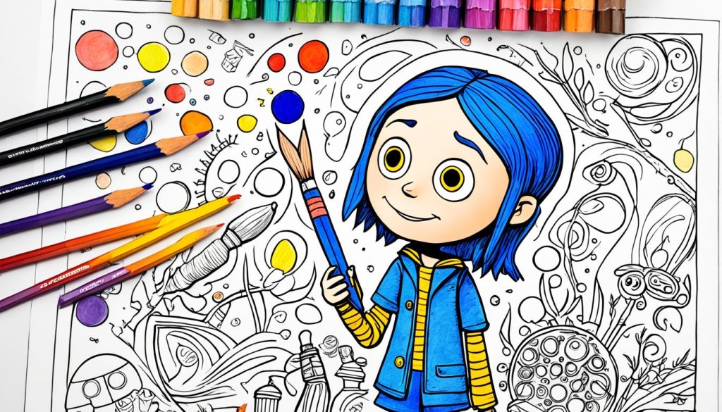 Coraline coloring page