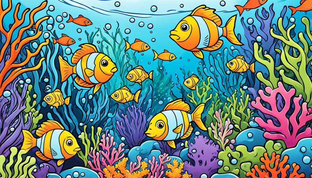 Creative fish drawings for coloring