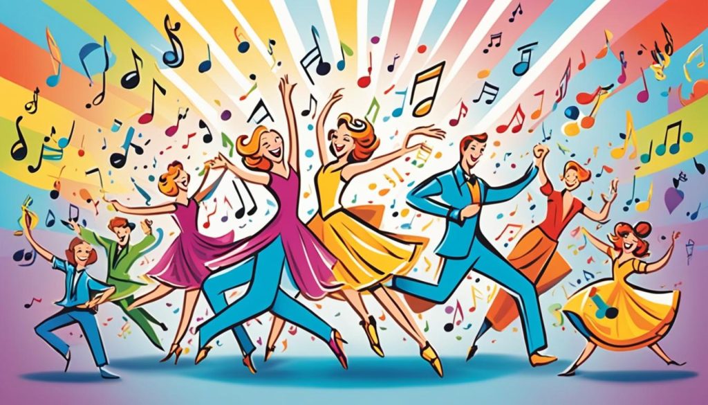 Dance coloring pages with musical elements