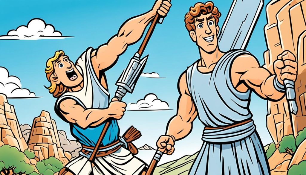 David and Goliath Coloring Pages