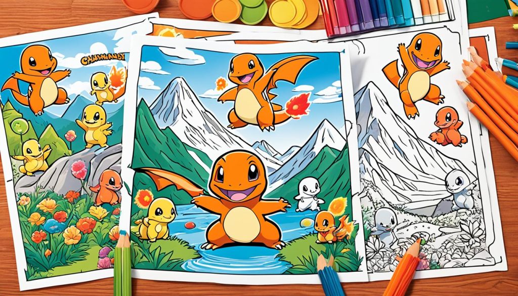 Diverse Collection of Charmander Coloring Sheets