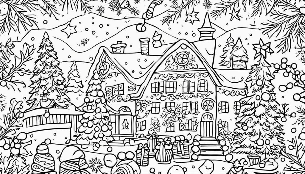 Festive Coloring Sheets