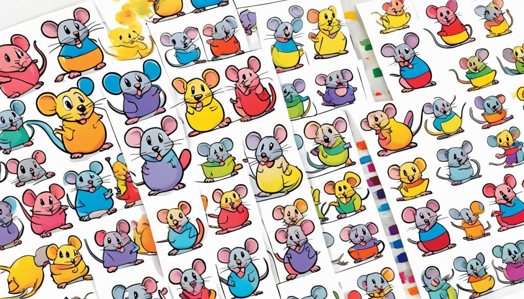 Finished mouse coloring pages