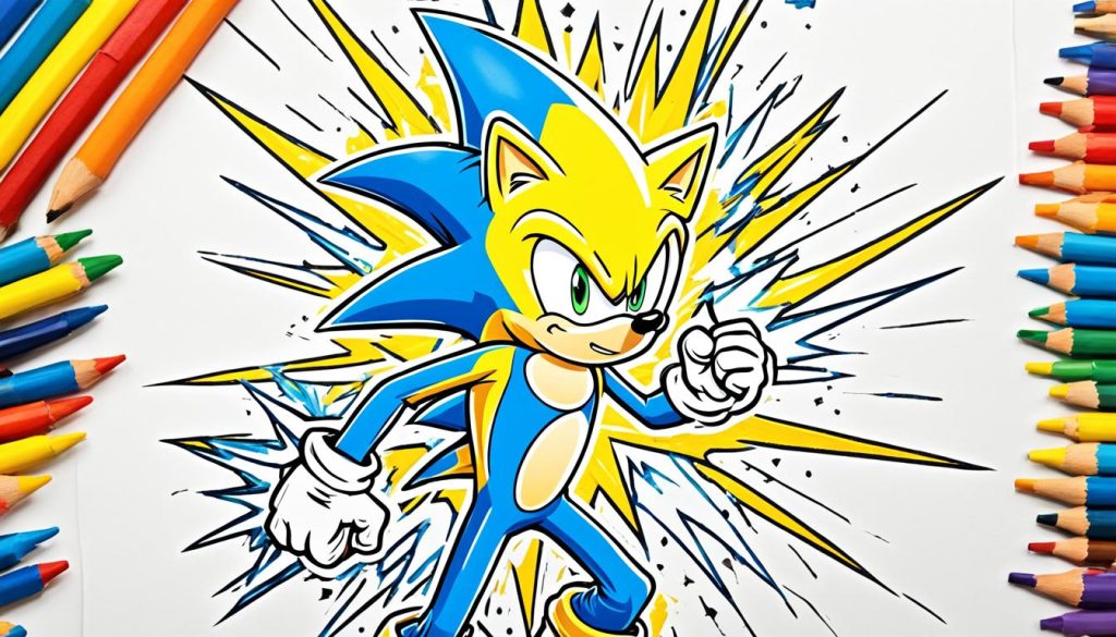 Free Super Sonic coloring pages
