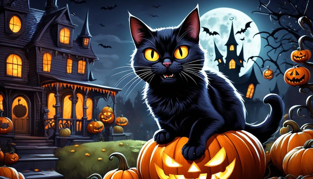 Halloween cat printable coloring pages
