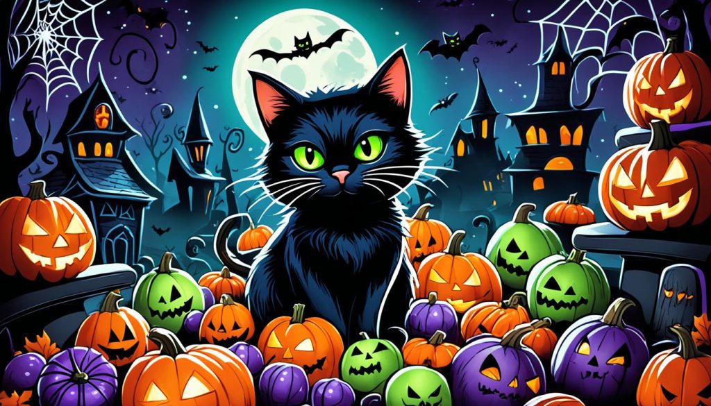 Halloween cat printable coloring pages