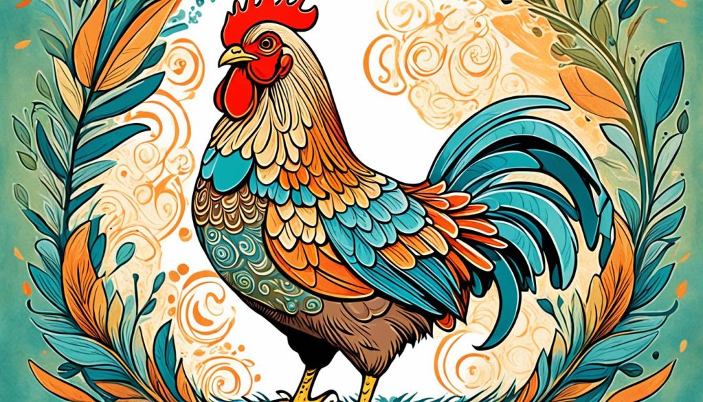Hand-Colored Chicken Art Printable
