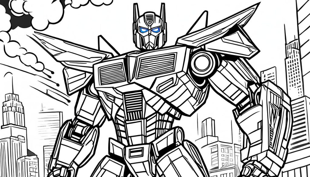 High-quality transformer coloring images