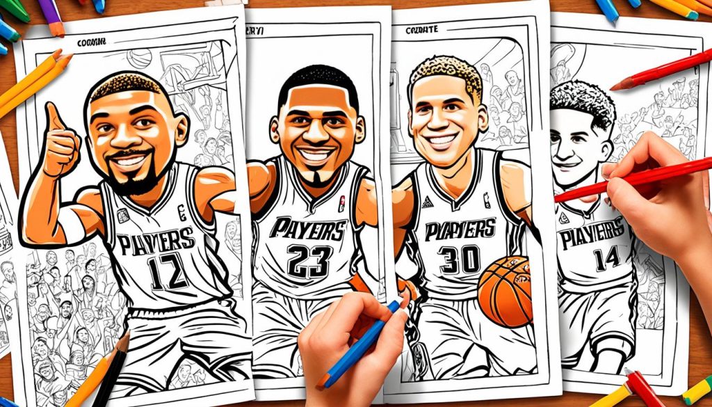 Interactive NBA coloring experience
