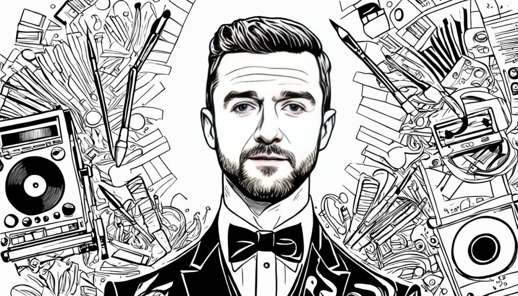 Justin Timberlake coloring page