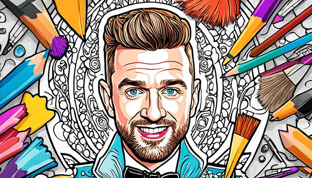 Justin Timberlake coloring page