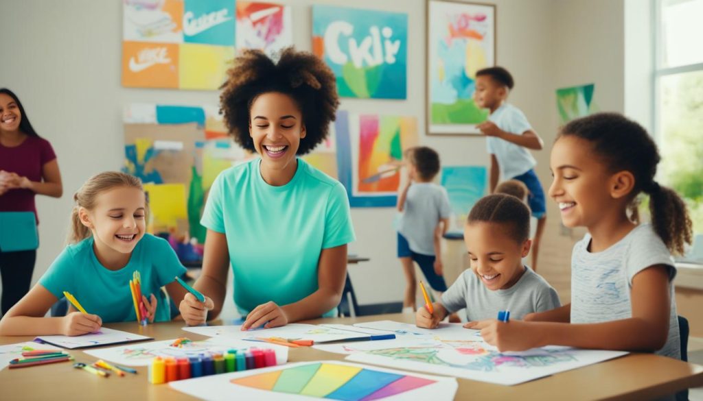 Kids engaging in Nike coloring activities