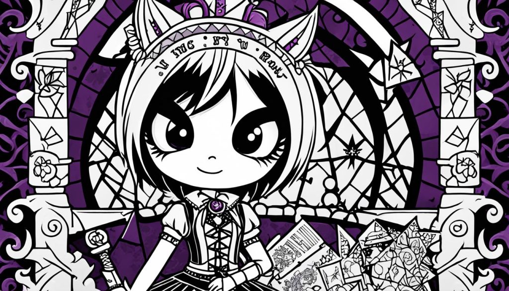 Kuromi Coloring Page