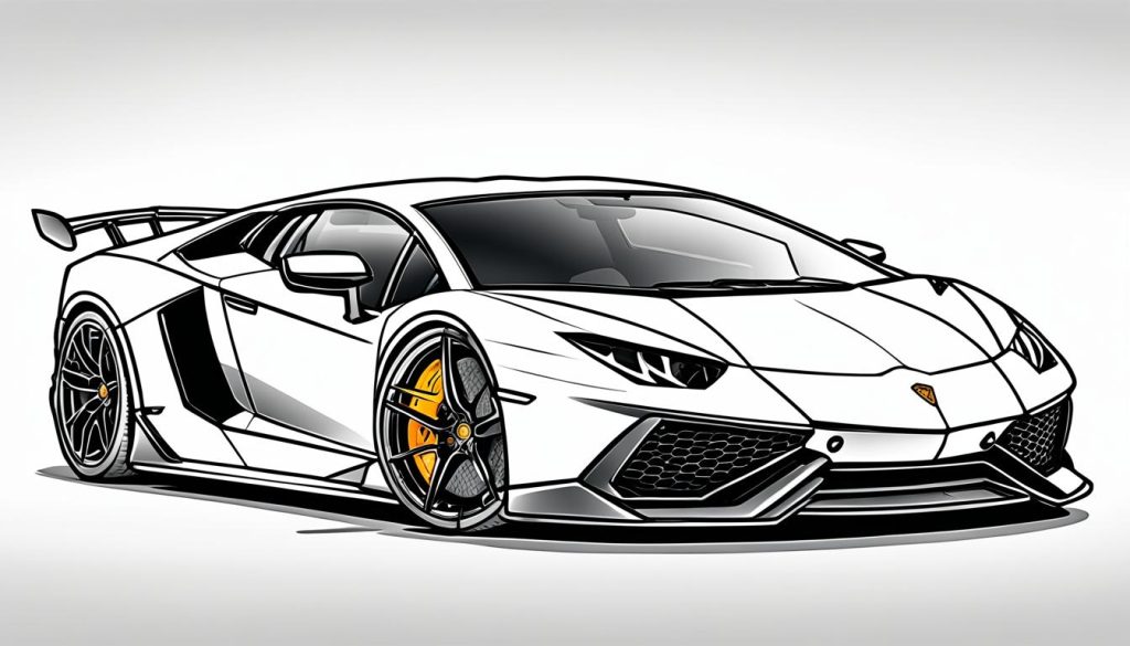 Lamborghini coloring page