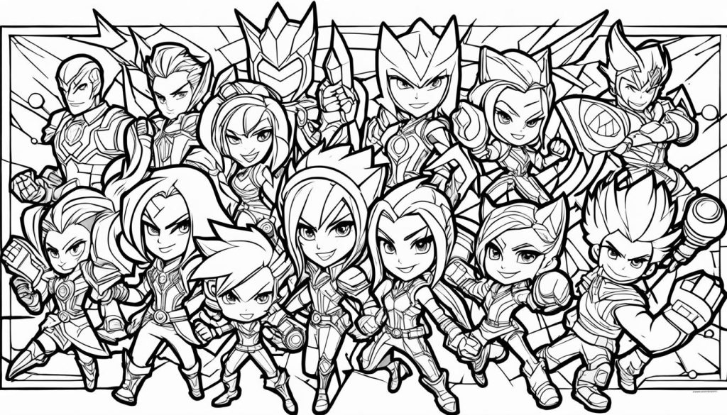 League of Legends printable coloring pages