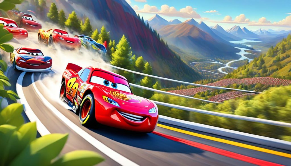 Lightning McQueen Racing Scene