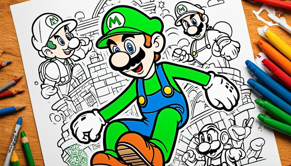 Luigi Coloring Page