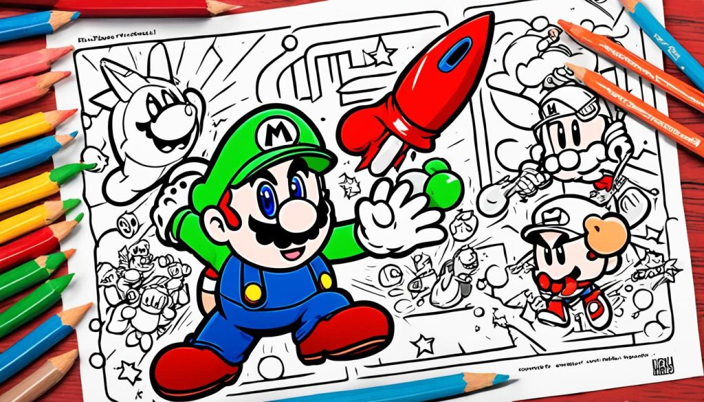 Mario and Luigi Kirby Coloring Pages
