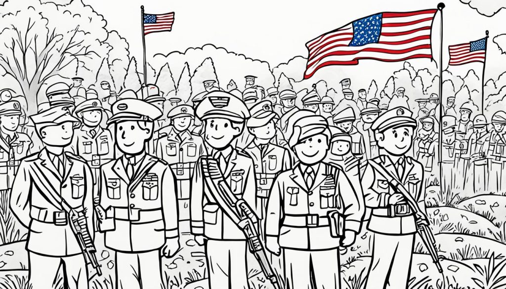 Memorial Day coloring materials