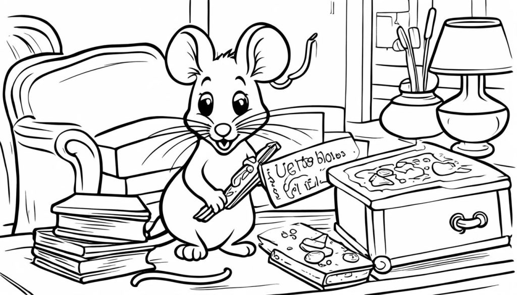Mouse Behavior Coloring Page